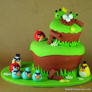 angry bird birthday theme cake