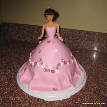 barbie themed cake