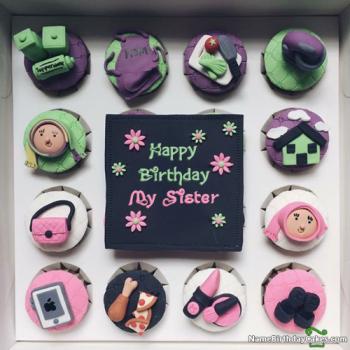 birthday cupcake for sister