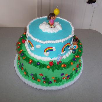 dora birthday cake wishes