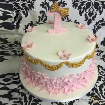 girls 1st birthday cake