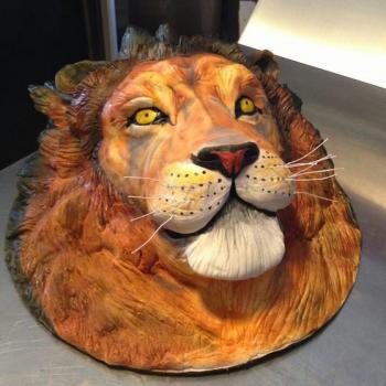 lion 3d cake