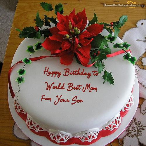 Beautiful Mom Birthday Cake With Name - Download & Share