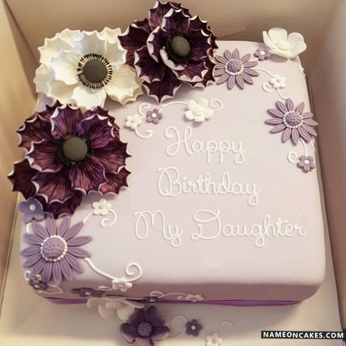 ❤️ Butterflies Girly Birthday Cake For Daughter Diya B
