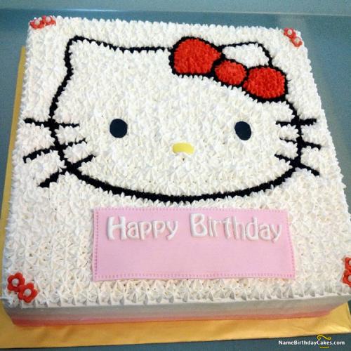 Birthday Hello Kitty Cake: Famous Character For Kids